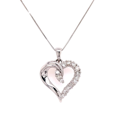 Heart Pendant | 14k White