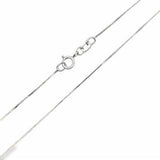 White 14 Karat .55Mm Solid Box Chain Chain Length 18