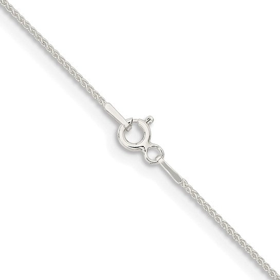 1Mm Round Spiga, Rhodium Chain | 925 Sterling Silver