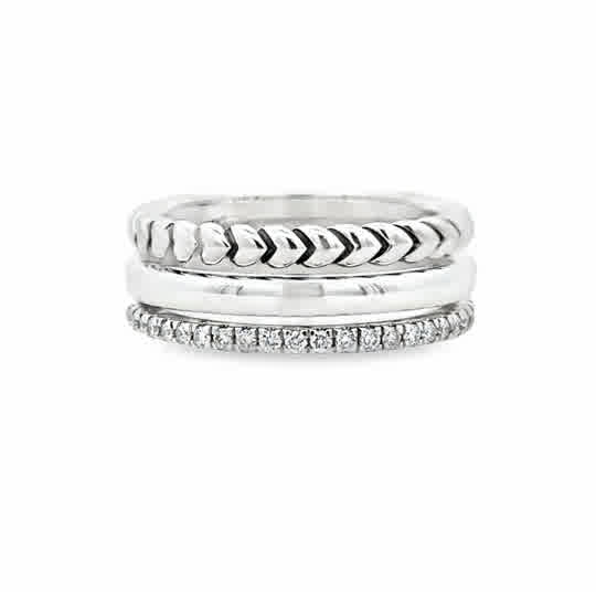 Sterling silver wide band ring