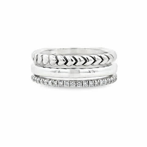 Sterling silver wide band ring