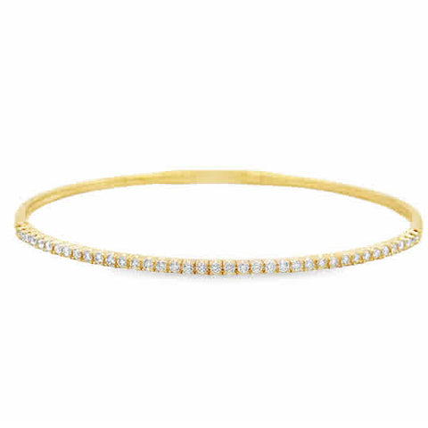 14ky Flexie Straight Prong Set, .50ctw Round Diamonds, 6.75''