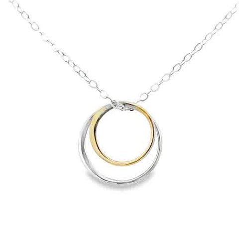 The Love Between A Mother & Daughter Necklace 925 Sterling Silver/Yellow Gold Filled