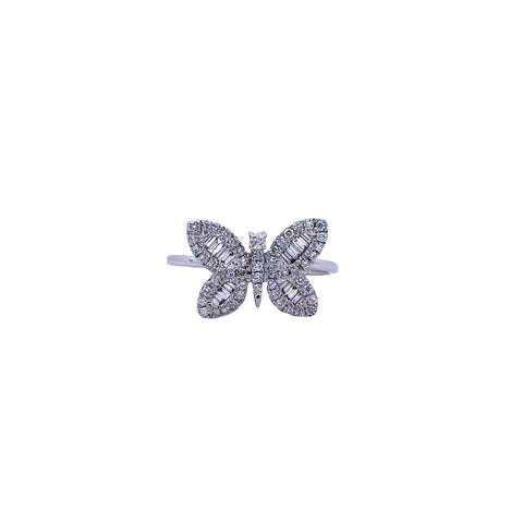 Butterfly Fashion Ring | 14k White