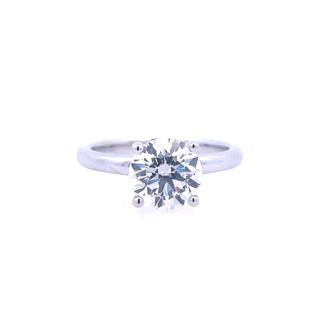 Solitaire Lab Created Ring | 14k White (2.08ct Round)