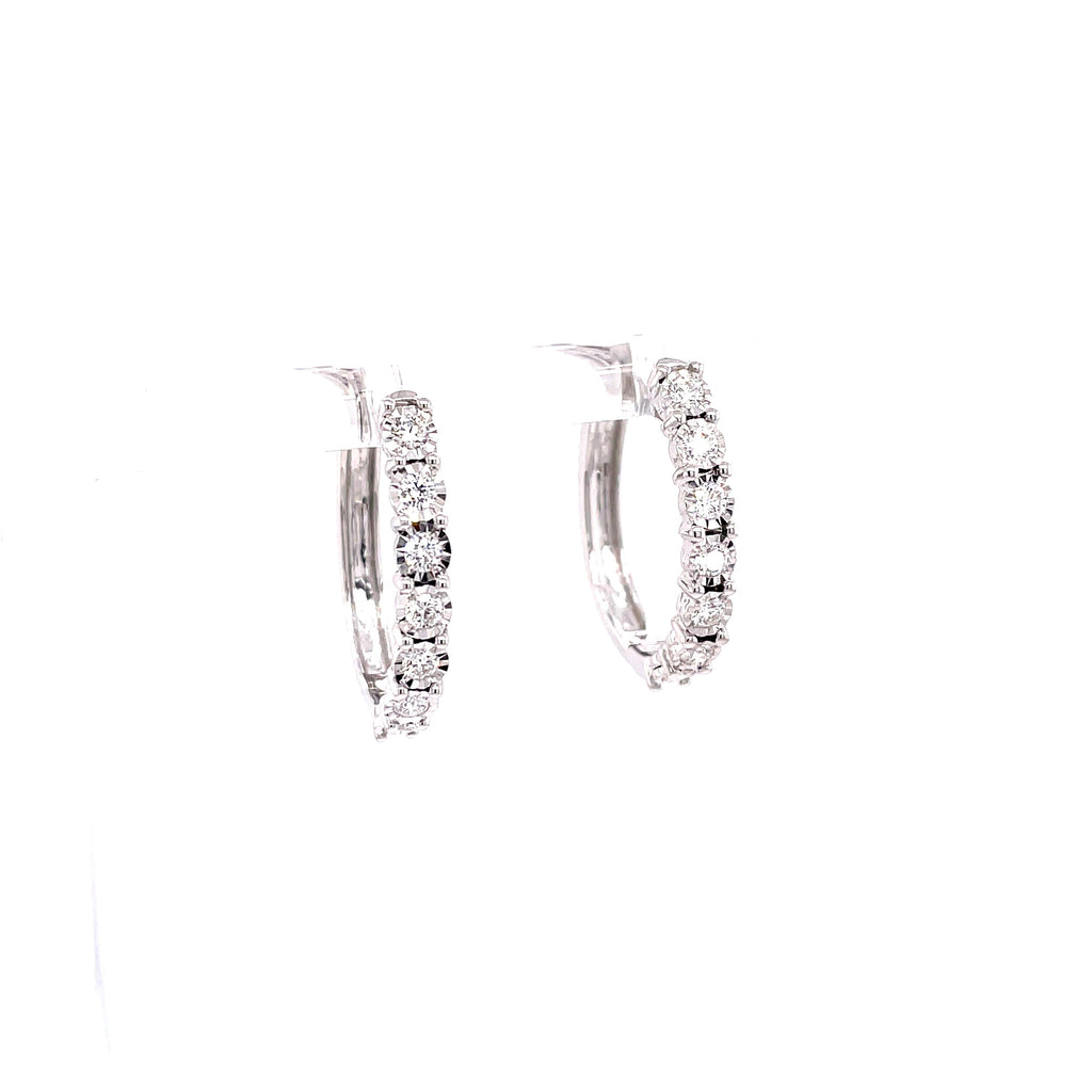 Hoop Earrings | 14k White