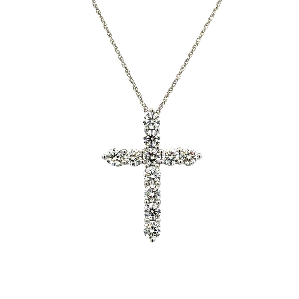 Cross Necklace | 14k White