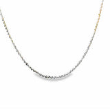 White 14 Karat 1.25Mm Solid Twist Criss Cross Chain Length 18