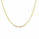 Yellow 14 Karat 1.23Mm Solid Mirror Cable Chain Length 18