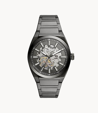 Everett Automatic Watch | Smoke Stainless Steel