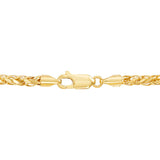 Yellow 14 Karat Diamond Cut 2.5Mm Hollow Spiga Chain Length 22