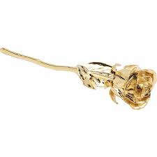12" Gold Rose Closed | Dipped in 24 Karat Gold