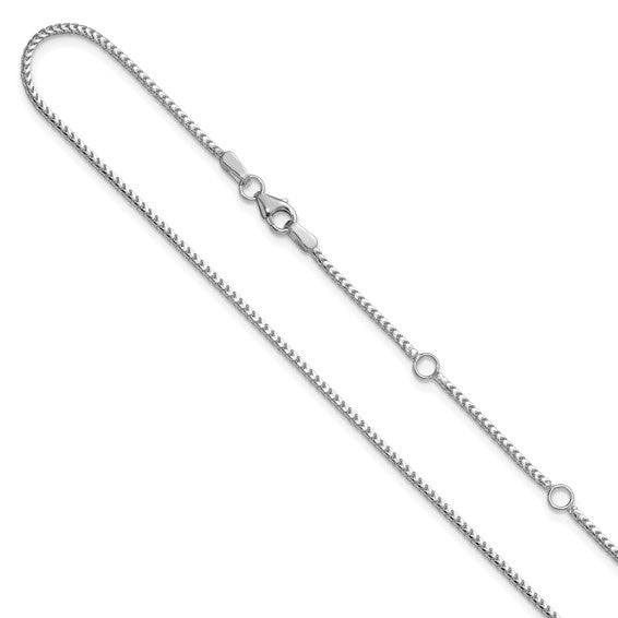White 14 Karat 1.25Mm Franco Chain Length 18