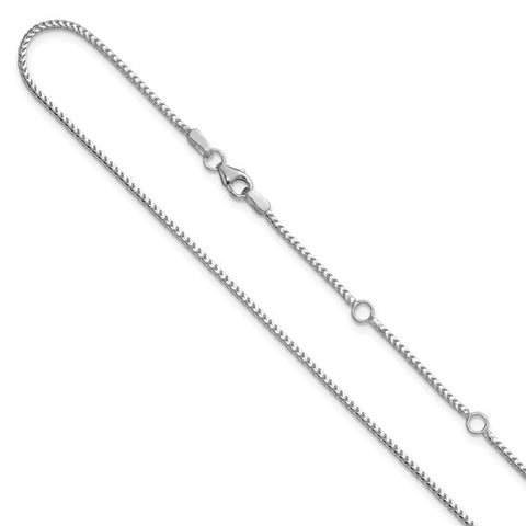 White 14 Karat 1.25Mm Franco Chain Length 18