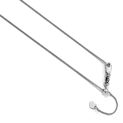 .8Mm Adjustable Wheat Chain | 10k White