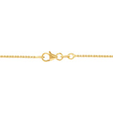 Yellow 14 Karat Diamond Cut 1.2Mm Solid Bird Cage Chain Length 18