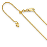 Yellow 14 Karat 1Mm Versatile Wheat Chain Length 22