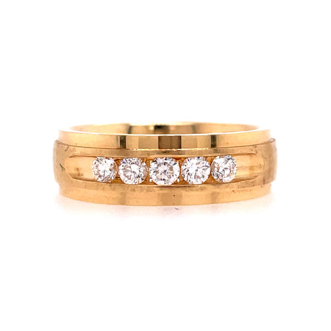 Channel Set Wedding Band | 14kt Yellow