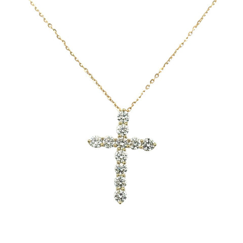 Cross Pendant Necklace | 18k Yellow