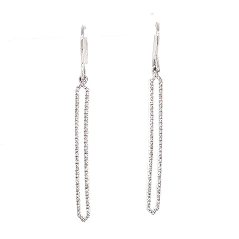 Fashion Dangle Earrings | 14k White