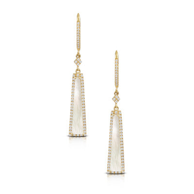 Elegant Yellow Gold Dangle Earrings