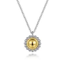 Tt Ss/14Kt Bujukan Collection,  Beaded Halo, 17.5" Jewelry