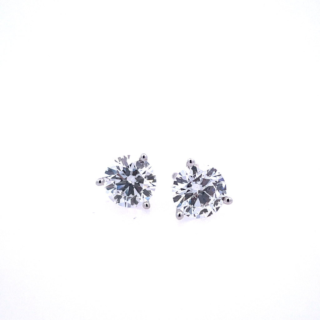 Martini Studs Earrings | 14k White