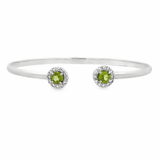Open Halo Bangle | 925 Sterling Silver
