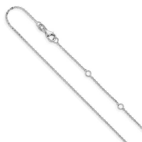 1.2Mm Flat Cable Chain | 14k White