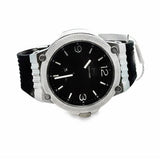 Silver Steel Case with Dark  Silicone Strap Glock Watch