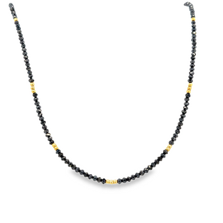 Lady's Yellow 18 Karat Beaded With Lobster Clasp Necklace With 17.57Tw