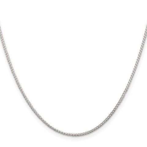 White Sterling Silver Adjustable Box Chain Length 22