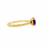 Beautiful Yellow Gold Birthstone Ring