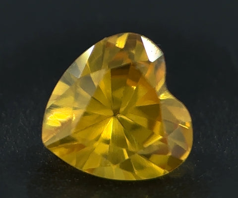 Other With One = 0.54Ct Heart Yellow Created Sapphire