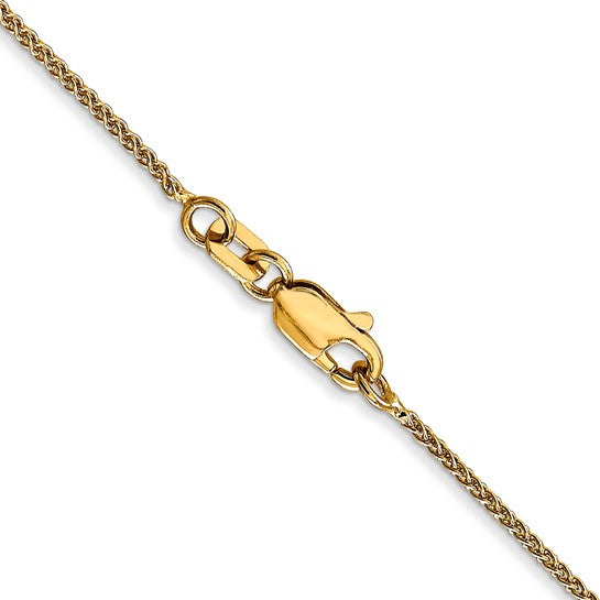 1Mm Spiga (Wheat) Chain | 14k White