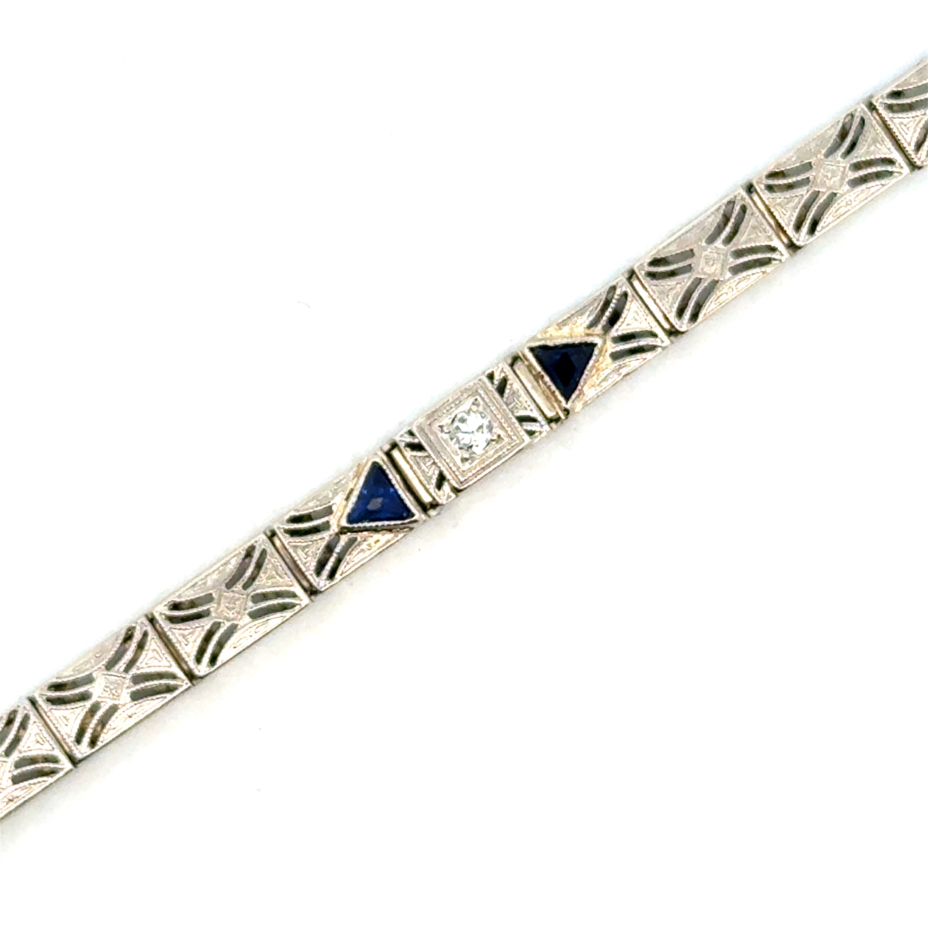 Vintage Filigree Bracelet | 14k White