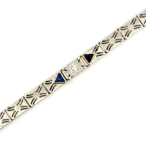 Vintage Filigree Bracelet | 14k White