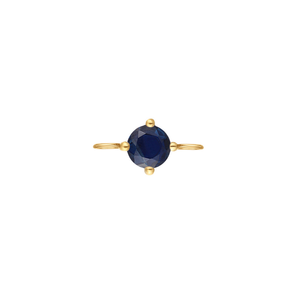 Yellow 14 Karat September, Sapphire With Double Bail Charms