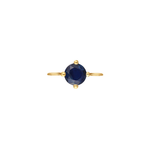 Yellow 14 Karat September, Sapphire With Double Bail Charms