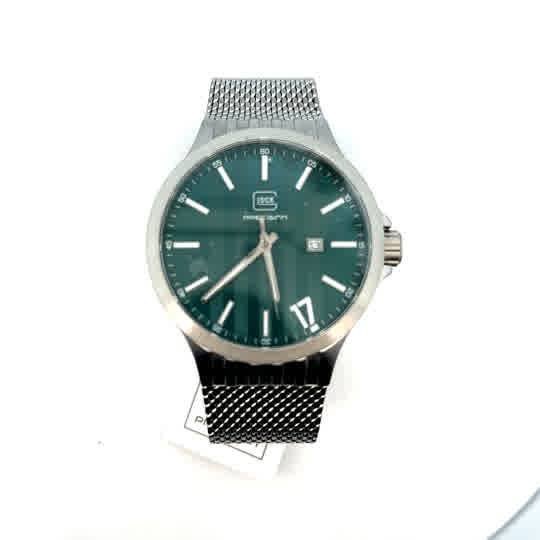 Glock Precision Swiss Super-LumiNova | Silver-Tone Stainless Steel Case