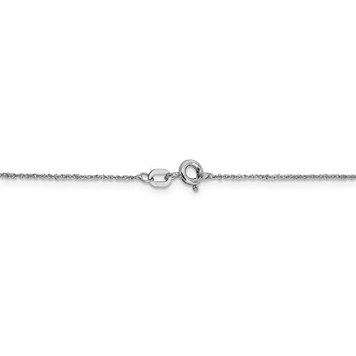 White 14 Karat Sparkle Singapore Chain Length 20