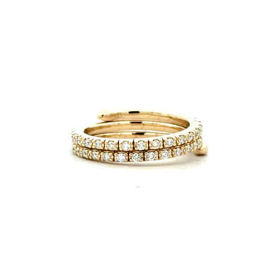 14ky Flexie Ring with .62 Carats Round Diamonds Size 6.5