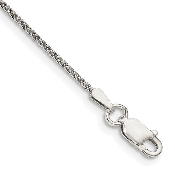 Sterling Silver 1.25mm Round Spiga Chain 20 Inch