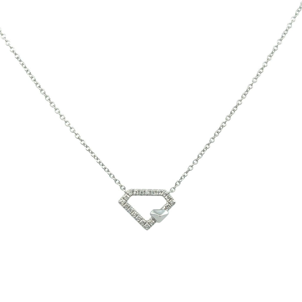 Stationary Diamond Necklace | 18k White