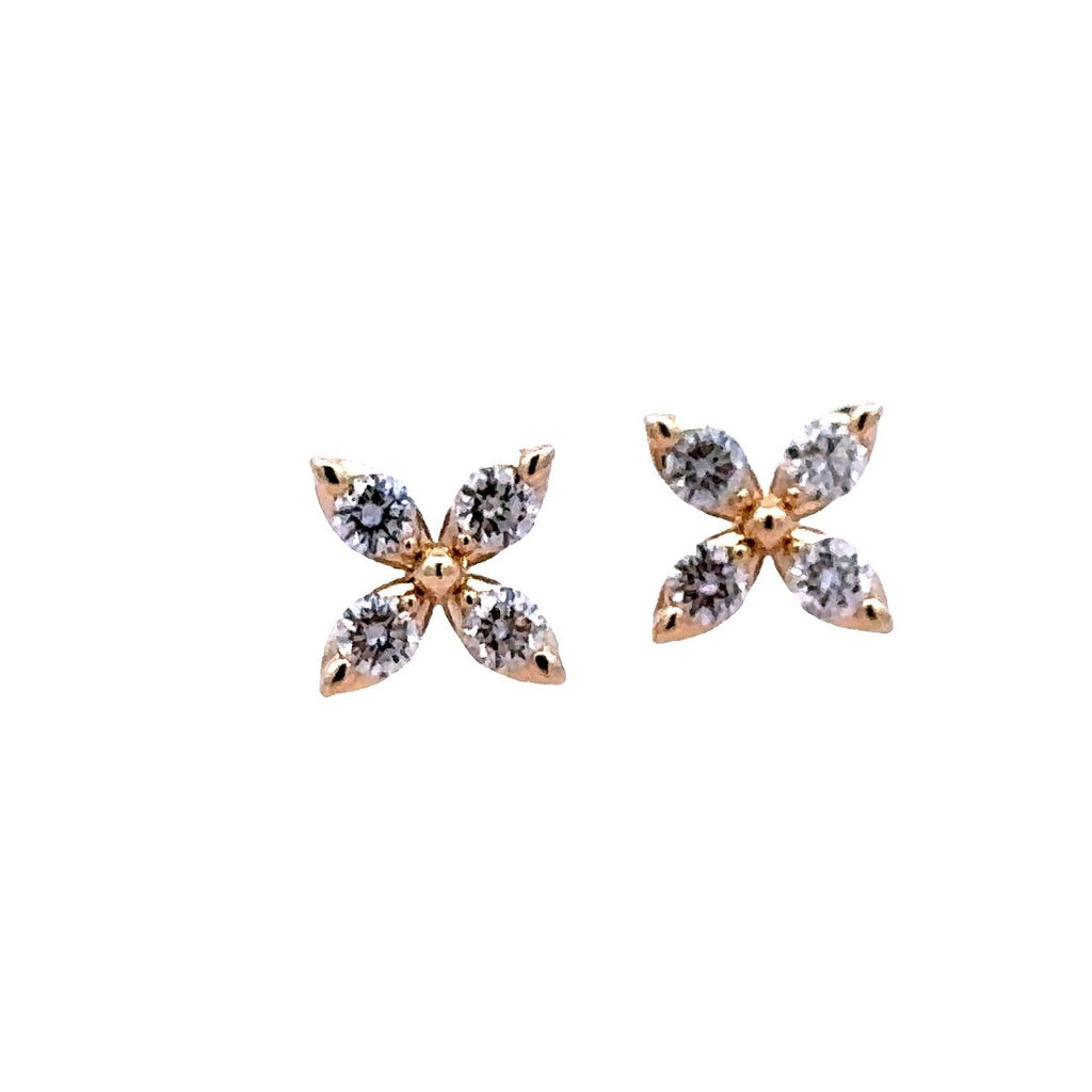 Clover Stud Earrings | 14k Yellow