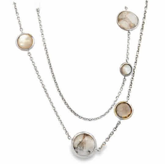 Ippolita Multi Stone Station Necklace | 925 Sterling Silver