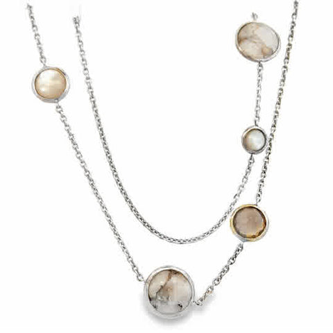 Ippolita Multi Stone Station Necklace | 925 Sterling Silver