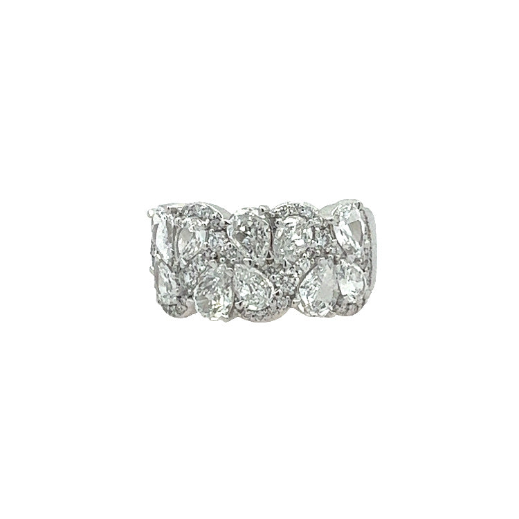 Staggered Anniversary Ring | 18k White