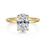 Solitaire With Hidden Halo Ring | 14kTwo-Toned