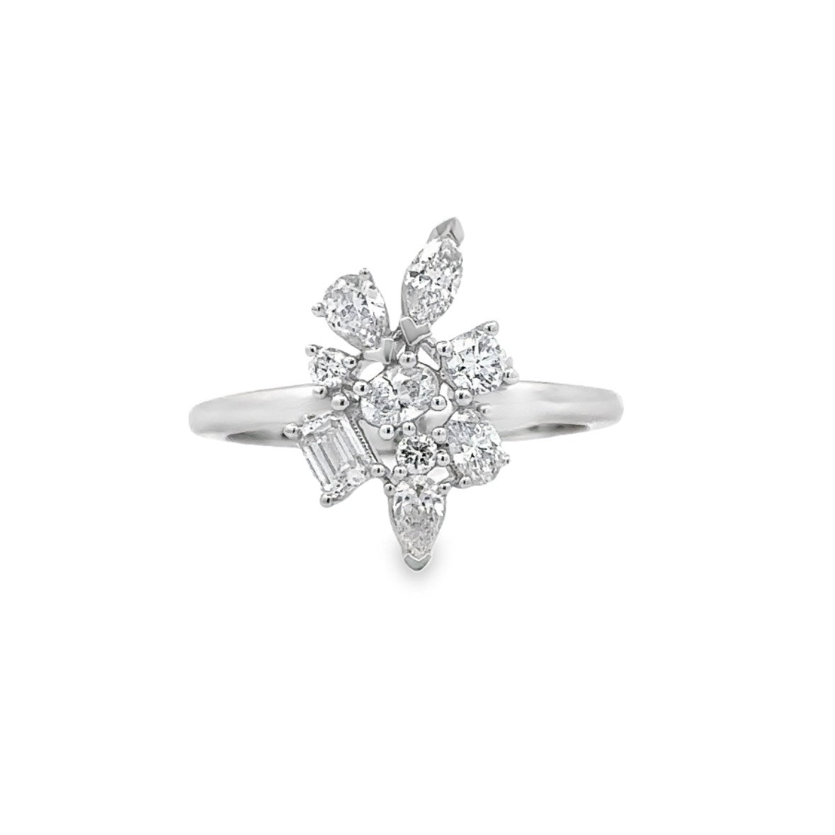 Multi-Stone Fashion Ring | 14k White